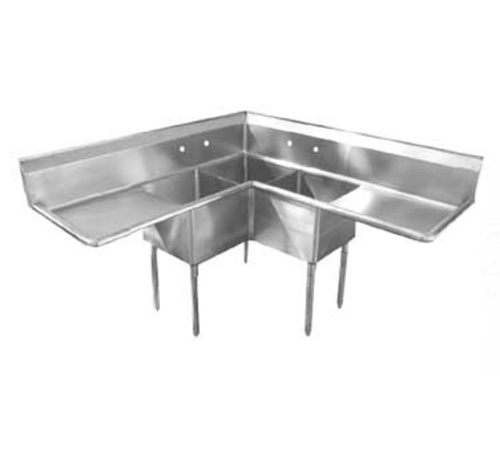 Serv-Ware E3CWP24242-24-C Sink, Corner, Compartment