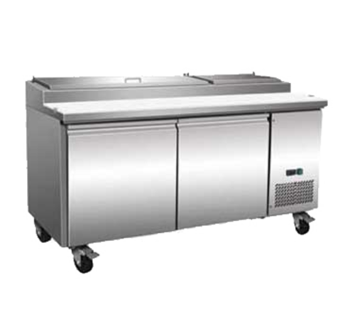 Serv-Ware PP67-9-HC Refrigerated Counter, Pizza Prep Table