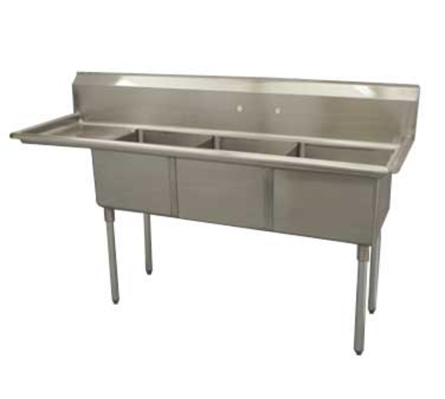 Serv-Ware E3CWP1824L-18 Sink, (3) Three Compartment