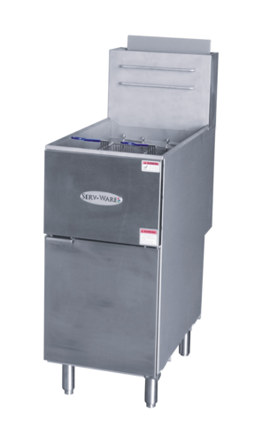 Serv-Ware SGF-50L Fryer, Gas, Floor Model, Full Pot