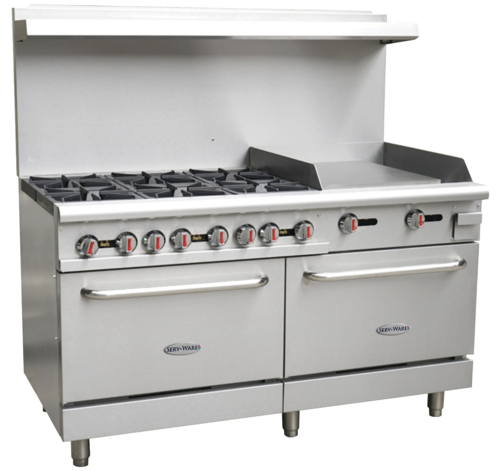 Serv-Ware SGR-6B-24G Range, 24" Restaurant, Gas