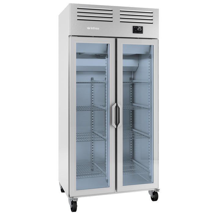 Infrico USA IRR-AGN600CR  Double Glass Door, Top Mounted Refrigerator, Slim Line