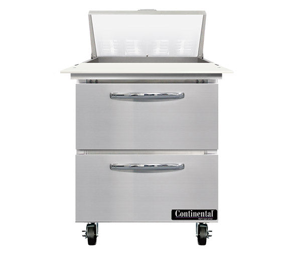 Continental Refrigerator SW27N8C-D Sandwich Unit with Cutting Top