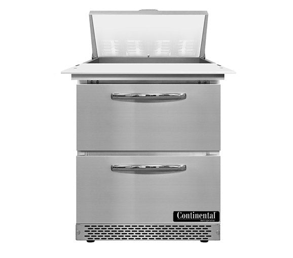 Continental Refrigerator SW27N8C-FB-D Front Breathing Sandwich Unit with Cutting Top