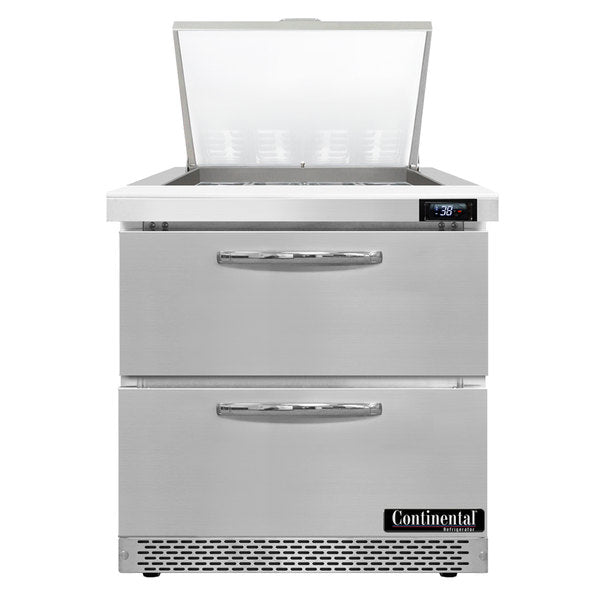 Continental Refrigerator SW32N12M-FB-D Front Breathing Sandwich Unit with Mighty Top