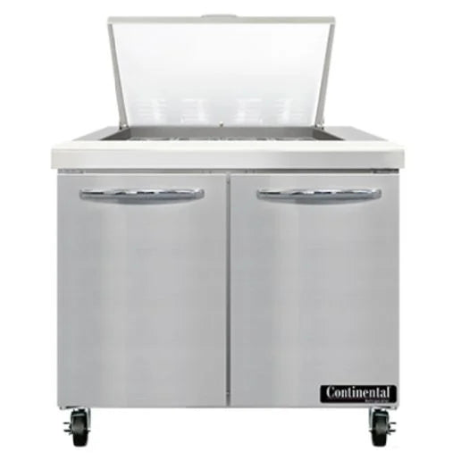 Continental Refrigerator SW36N12M Sandwich Unit with Mighty Top