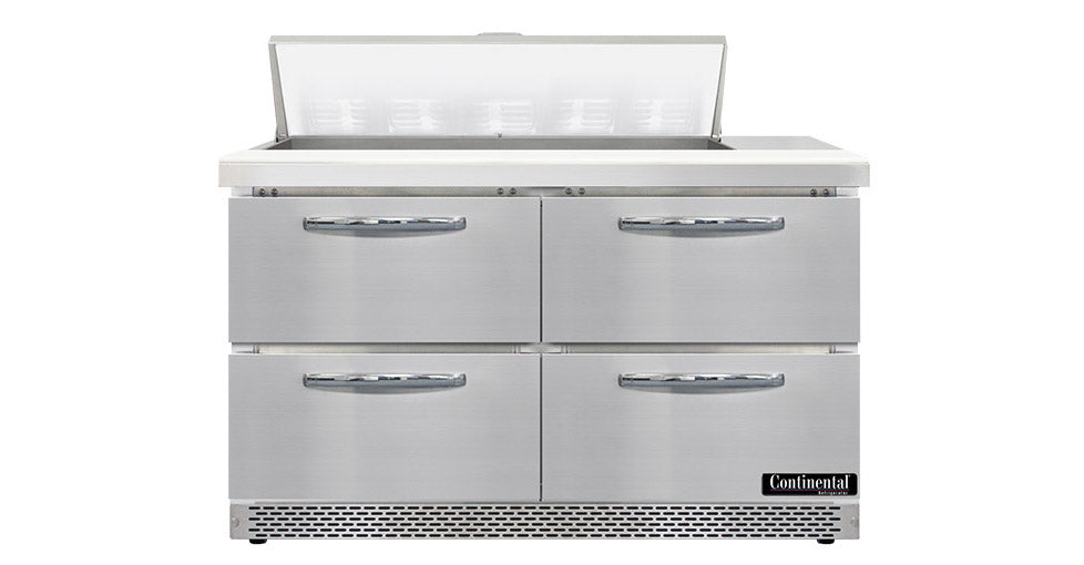 Continental Refrigerator SW48N10-FB-D Front Breathing Sandwich Unit with Standard Top