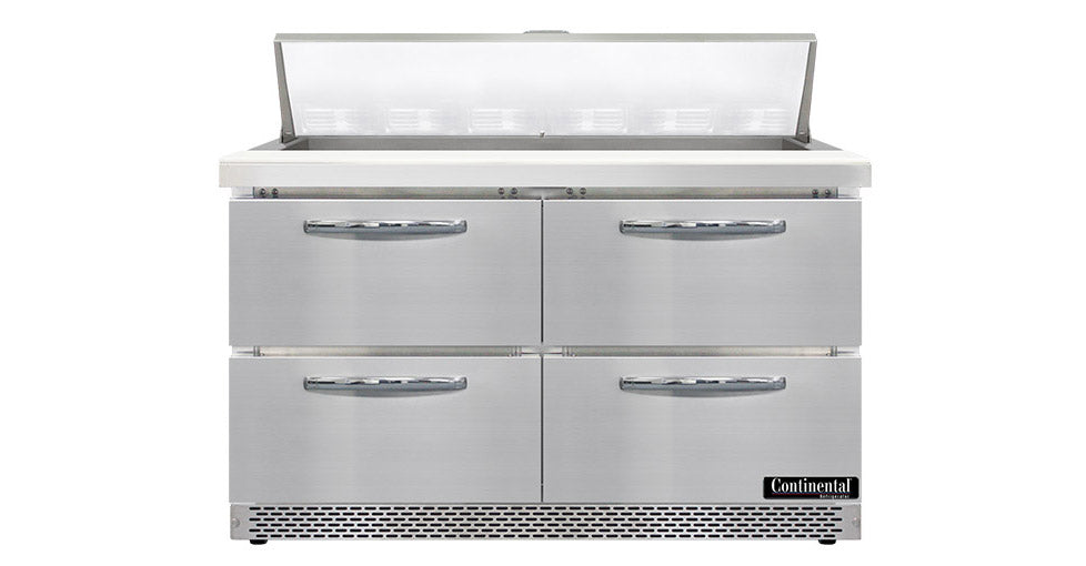 Continental Refrigerator SW48N12-FB-D Front Breathing Sandwich Unit with Standard Top