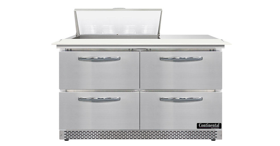 Continental Refrigerator SW48N8C-FB-D Front Breathing Sandwich Unit with Cutting Top