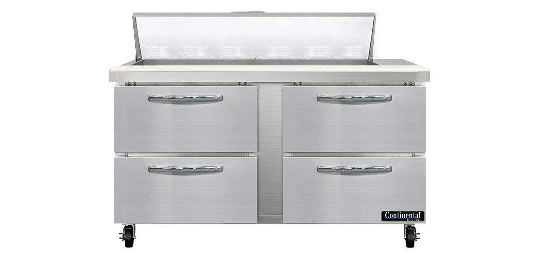 Continental Refrigerator SW60N12-D Sandwich Unit with Standard Top