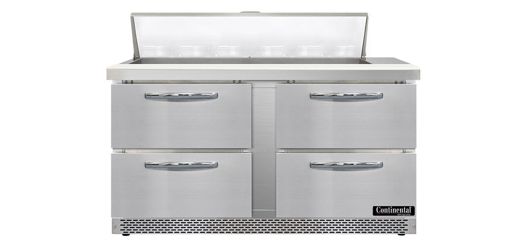 Continental Refrigerator SW60N12-FB-D Front Breathing Sandwich Unit with Standard Top