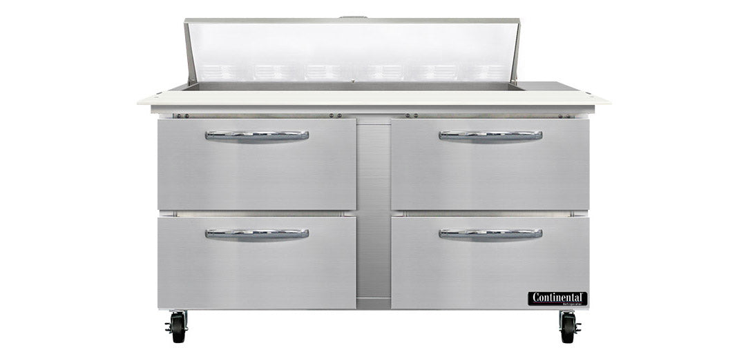 Continental Refrigerator SW60N12C-D Sandwich Unit with Cutting Top