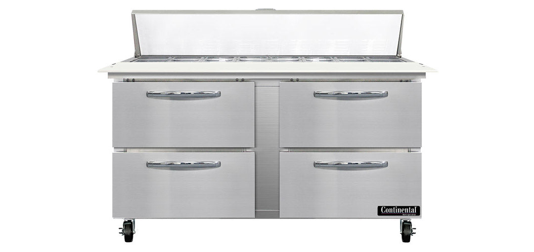 Continental Refrigerator SW60N16C-D Sandwich Unit with Cutting Top