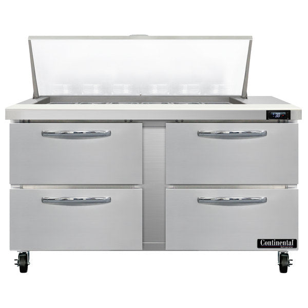Continental Refrigerator SW60N18M-D Sandwich Unit with Mighty Top