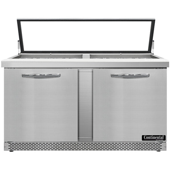 Continental Refrigerator SW60N24M-HGL-FB Front Breathing Sandwich Unit with Mighty Top