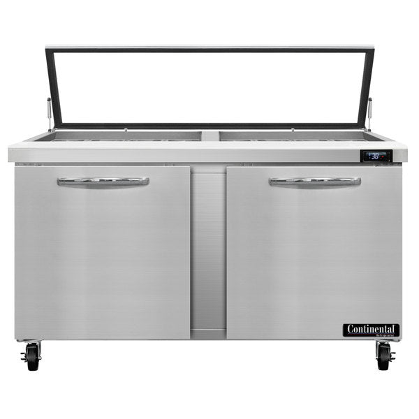 Continental Refrigerator SW60N24M-HGL Sandwich Unit with Mighty Top