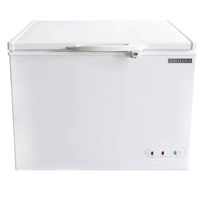 Maxx Cold Compact Chest Freezer with Solid Top, 37.8"W, 7 cu. ft. Storage Capacity, Locking Lid, Garage Ready, in White (MXSH7.0SHC)