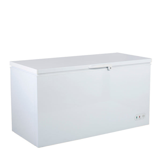 Maxx Cold Chest Freezer with Solid Top, 60.2"W, 15.9 cu. ft. Storage Capacity, Locking Lid, Garage Ready, in White (MXSH15.9SHC)