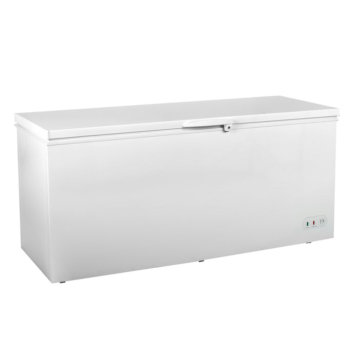 Maxx Cold Chest Freezer with Solid Top, 71.3"W, 19.4 cu. ft. Storage Capacity, Locking Lid, Garage Ready, in White (MXSH19.4SHC)
