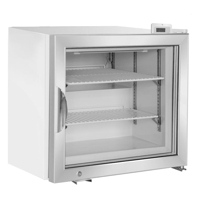 Maxx Cold Merchandiser Freezer, Countertop, 22.4"W, 2.1 cu. ft. Storage Capacity, in White (MXM1-2FHC)