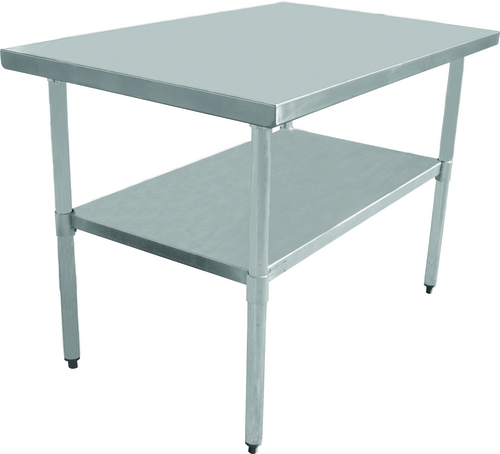 Serv-Ware T2496CWP-4-V Work Table,  85" - 96", Stainless Steel Top