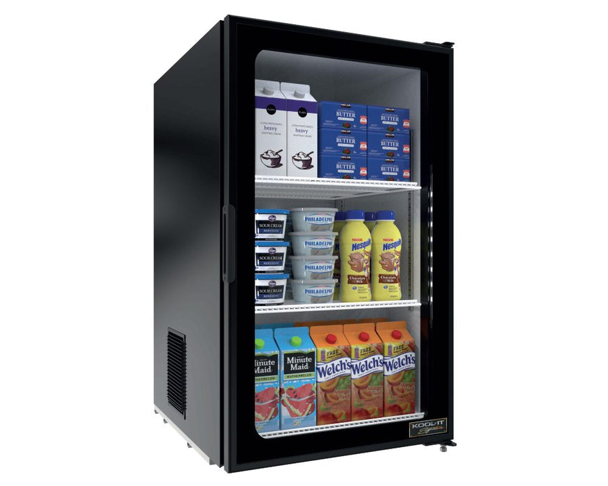 Kool-It - Signature LX-6RB Black Merchandiser Refrigerator