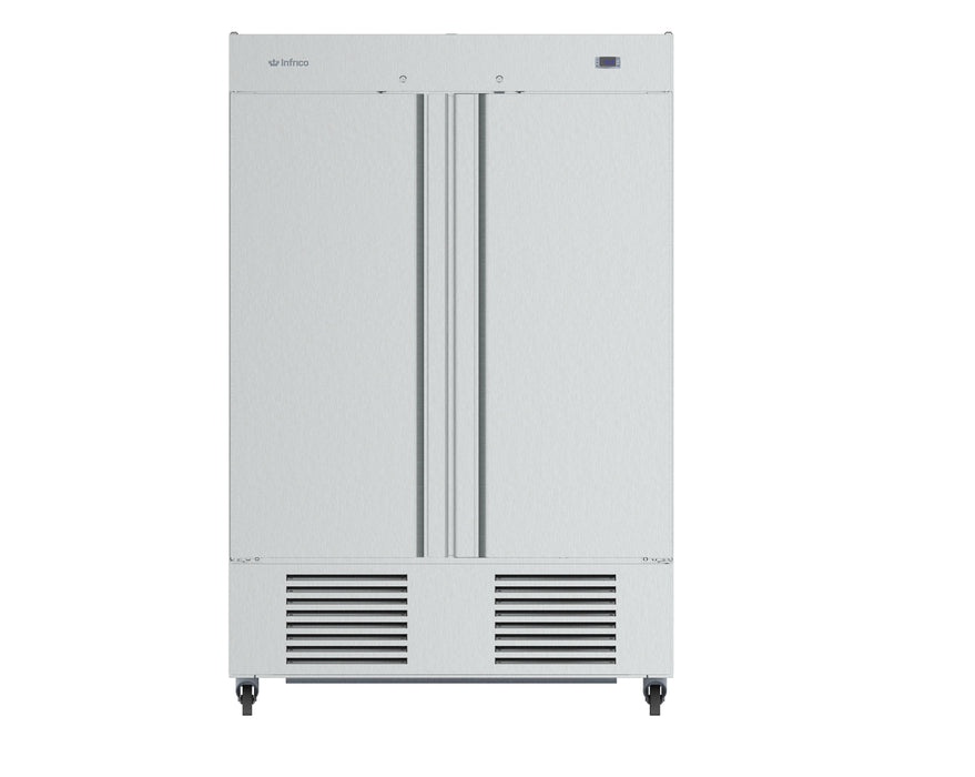 Infrico USA IRR-AN49 Reach-In Refrigerator Double Solid Doors, Bottom Mounted Refrigerator