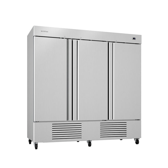 Infrico USA IRR-AN67BT Reach-In Freezer Three Solid Doors, Bottom Mounted Freezer