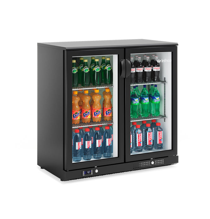 Infrico USA IMD-ERV25II  Narrow Back Bar Cooler, Stainless Steel, Glass 2 Door