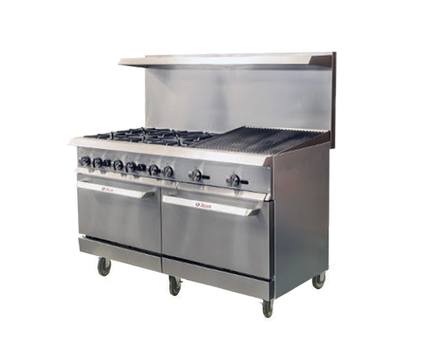 IKON COOKING IR-6B-24RB-60 Range 60" - 6 burners - 24" radiant broiler