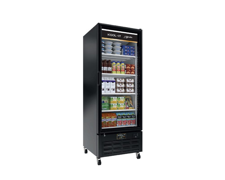 Kool-It - Signature LX-24RB Black Merchandiser Refrigerator