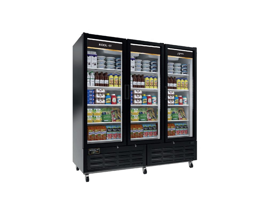 Kool-It - Signature LX-74RB Black Merchandiser Refrigerator