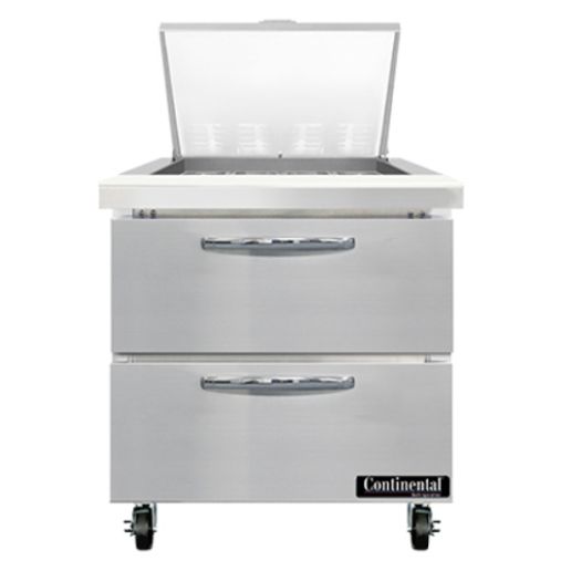 Continental Refrigerator SW32N12M-D Sandwich Unit with Mighty Top