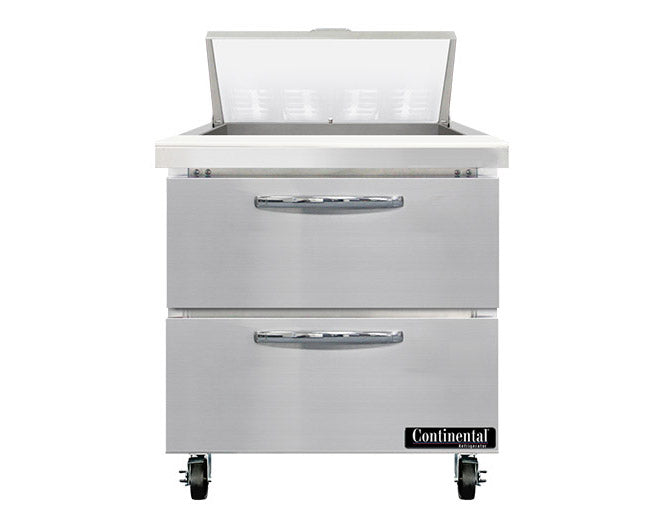 Continental Refrigerator SW32N8-D Sandwich Unit with Standard Top