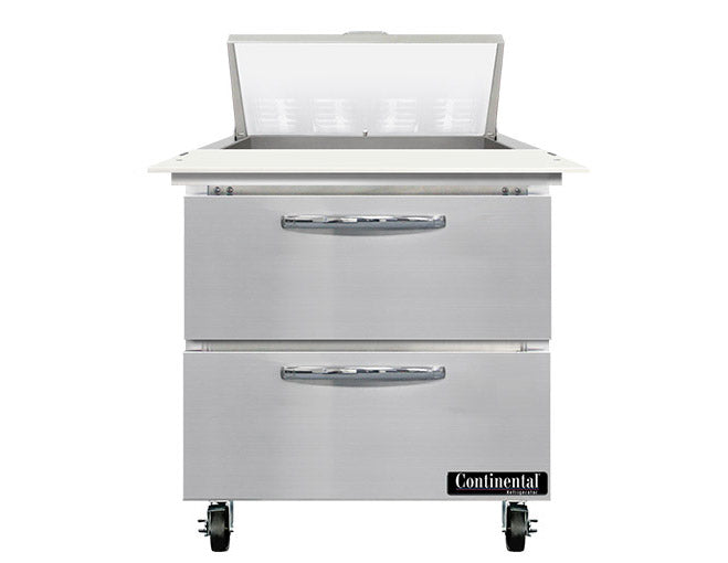 Continental Refrigerator SW32N8C-D Sandwich Unit with Cutting Top