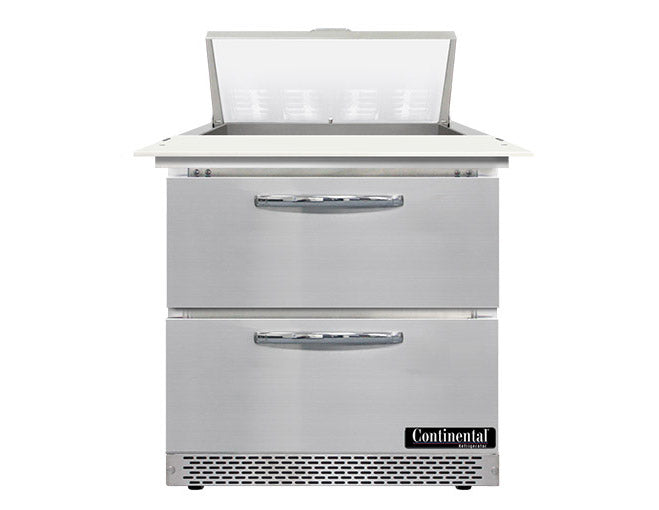 Continental Refrigerator SW32N8C-FB-D Front Breathing Sandwich Unit with Cutting Top