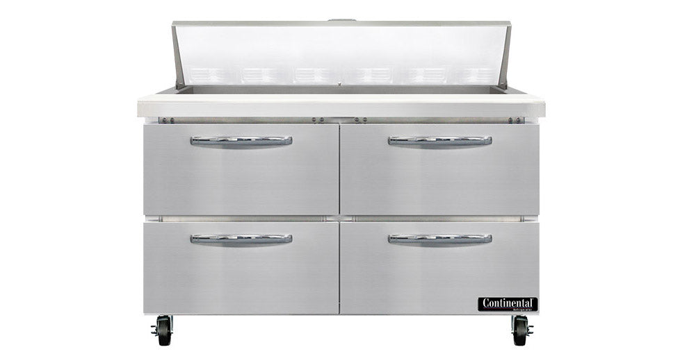 Continental Refrigerator SW48N12-D Sandwich Unit with Standard Top