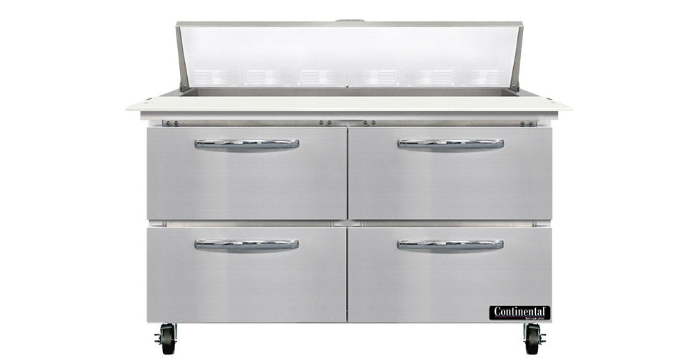 Continental Refrigerator SW48N12C-D Sandwich Unit with Cutting Top