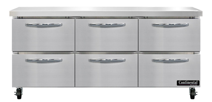 Continental Refrigerator SW72N-D Work Top Refrigerator