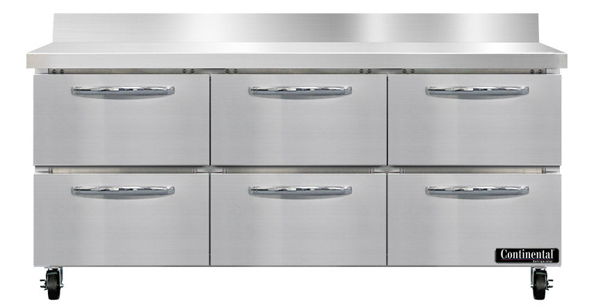 Continental Refrigerator SW72NBS-D Work Top Refrigerator