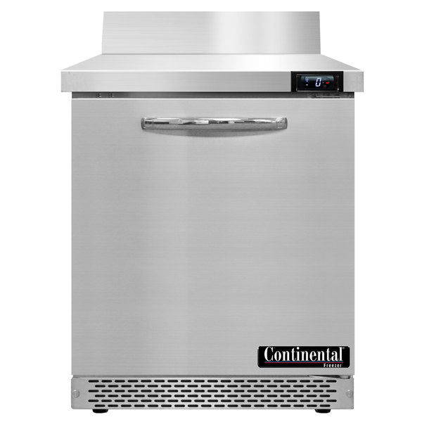 Continental Refrigerator SWF27NBS-FB Work Top Front Breather Freezer with 5 1/2" Backsplash