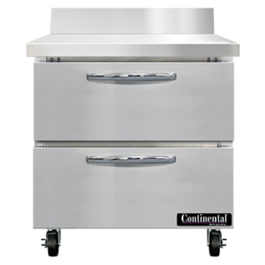 Continental Refrigerator SWF32NBS-D Work Top Freezer