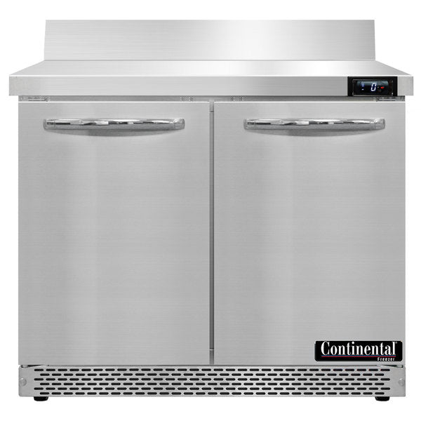 Continental Refrigerator SWF36NBS-FB Work Top Front Breather Freezer with 5 1/2" Backsplash