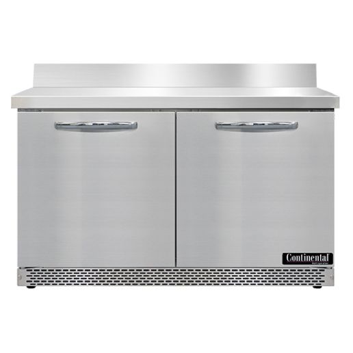 Continental Refrigerator SWF48NBS-FB Work Top Front Breather Freezer with 5 1/2" Backsplash