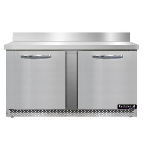 Continental Refrigerator SWF60NBS-FB Work Top Front Breather Freezer with 5 1/2" Backsplash