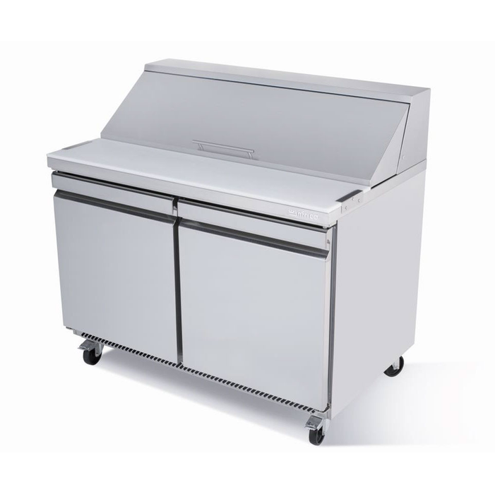 Infrico USA IRT-UC48P  Two Sections, Solid Doors, Sandwich Prep Table