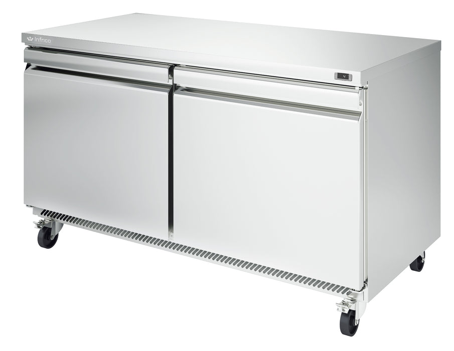 Infrico USA IUC-UC60F  Two Sections, Solid Doors, Undercounter Freezer