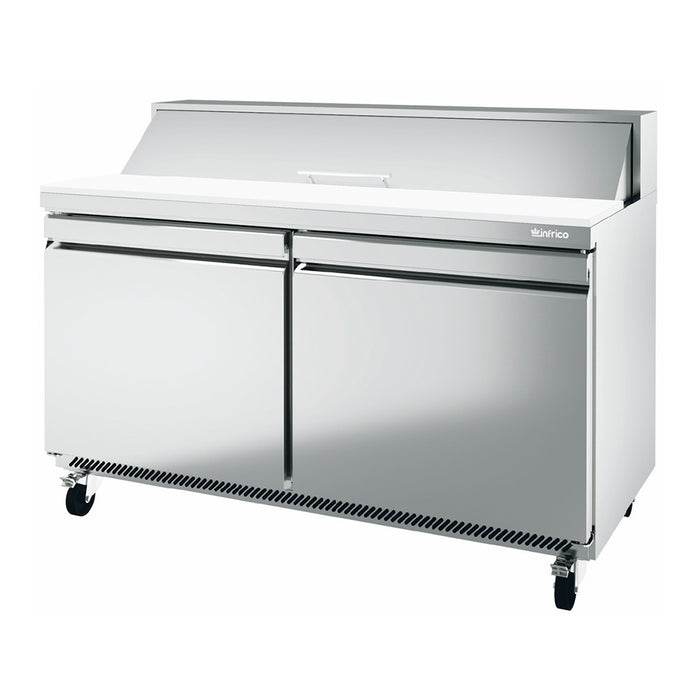 Infrico USA IRT-UC60P  Two Sections, Solid Doors, Sandwich Prep Table