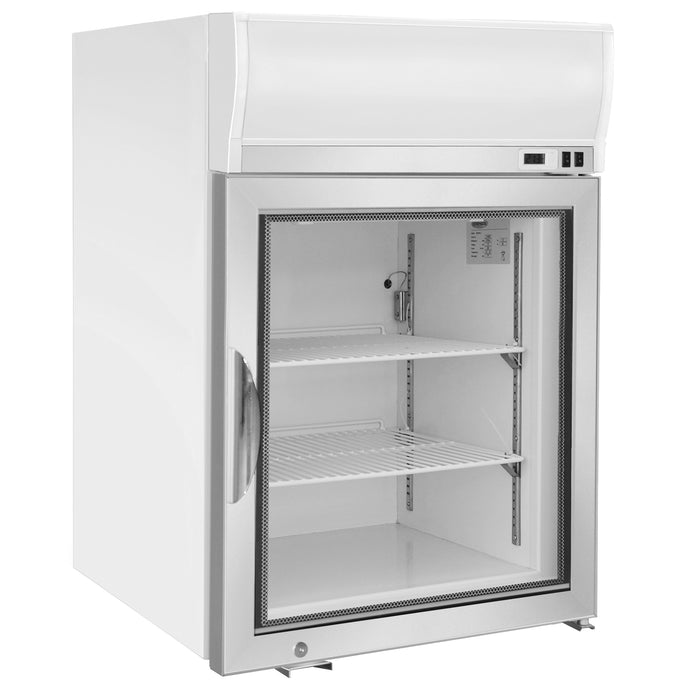 Maxx Cold Merchandiser Freezer, Countertop, 24.4"W, 4.2 cu. ft. Storage Capacity, in White (MXM1-4FHC)