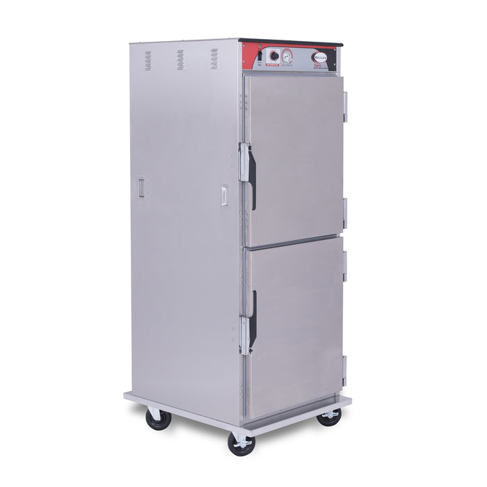 BevLes Temper Select - Pass Thru Full Size Heated Holding Cabinet, Narrow Width, 230V, in Silver (HTSS74P164-PT)